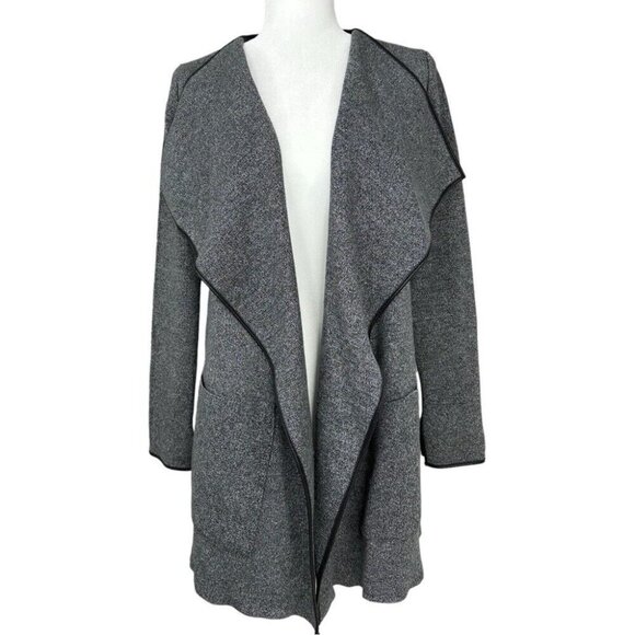 Zara Women’s Gray Contemporary Draped Open Front Long‎ Cardigan Sweater S/C34 - Picture 1 of 14